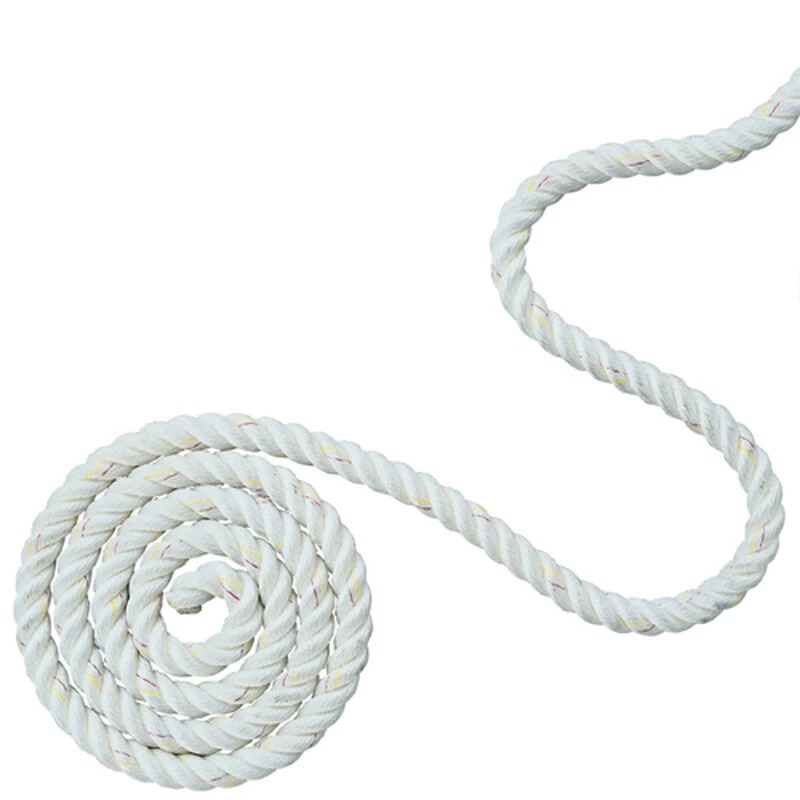 NEW ENGLAND ROPES Mooring Lines Premium White Three-Strand Nylon Line (Per Foot) 3 NEW ENGLAND ROPES Mooring Lines Premium White Three-Strand Nylon Line (Per Foot)
