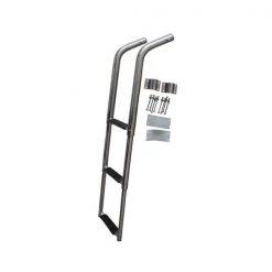 WEST MARINE Boat Ladders 3-Step Under Platform Telescoping Swim Ladder With Safety Stick
