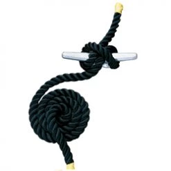 NEW ENGLAND ROPES Mooring Lines Premium Black Three-Strand Nylon Line