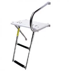 GARELICK Boat Ladders Outboard Transom Swim Platform And Telescopic Ladder