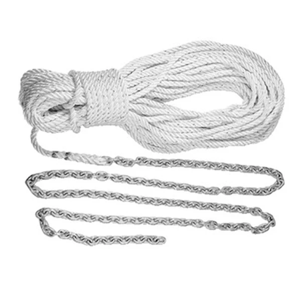 LEWMAR Anchor Lines 200' X 1/2" Three Strand Nylon Rope/High Test Chain Anchor Rode 3 LEWMAR Anchor Lines 200' X 1/2" Three Strand Nylon Rope/High Test Chain Anchor Rode