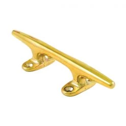 WHITECAP Anchoring 8" Polished Brass Hollow Base Cleat