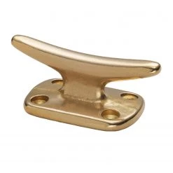 WHITECAP Anchoring 2" Polished Brass Fender Cleat