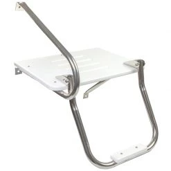 WHITECAP Boat Ladders Poly Swim Platform With Ladder And Mounting Hardware For Boats With Outboard Motor