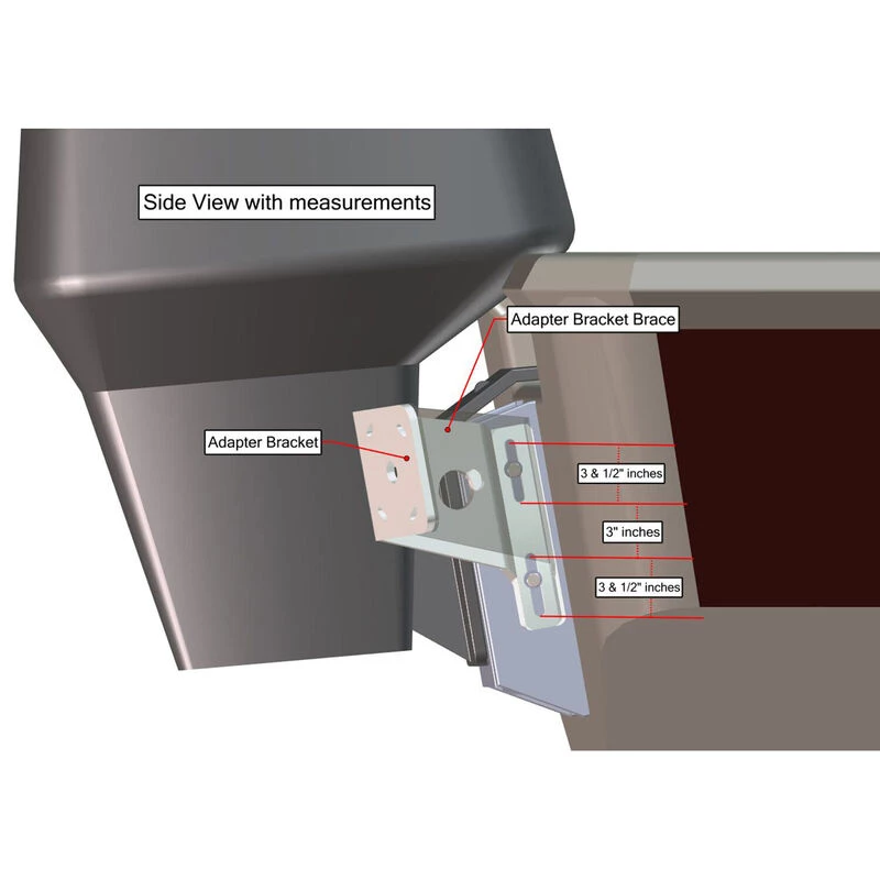 POWER-POLE Shallow Water Anchors Side-Mounted Shallow Water Anchor Adapter Plate Kit 5 POWER-POLE Shallow Water Anchors Side-Mounted Shallow Water Anchor Adapter Plate Kit - Image 3
