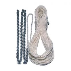 LEWMAR Anchor Lines Pre-Spliced Anchor Rode, 5' Of 1/4" Chain, 100' Of 1/2" Three-Strand Line