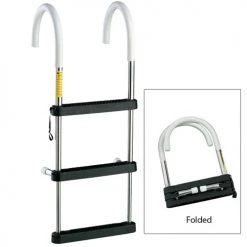 GARELICK Boat Ladders Telescoping Stainless-Steel Hook Ladders